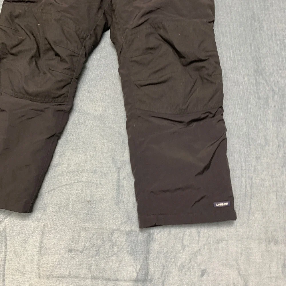 Lands' End Snow Pants Youth 10H Black Pockets Cropped Waterproof Outdoor